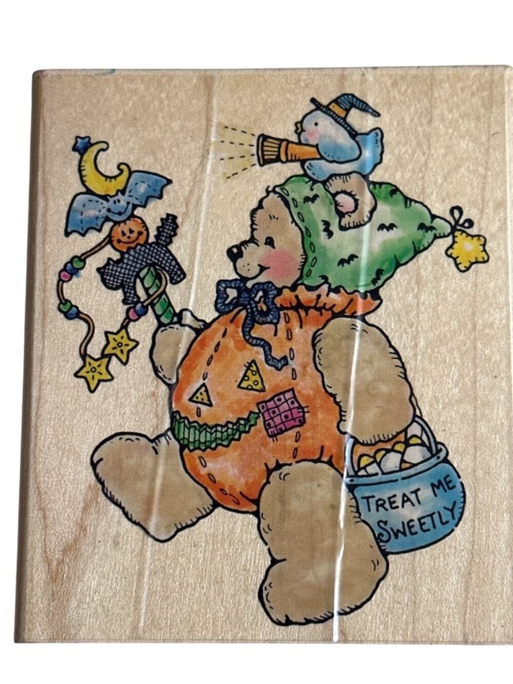 Penny Black Inc Halloween Bear Treat Me Sweetly Rubber Stamp 1998